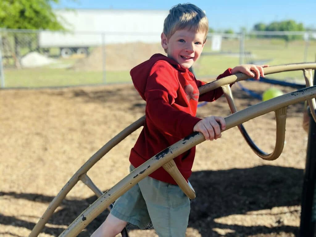 Climbers, A Basketball Court, & More In Their Favorite Playground